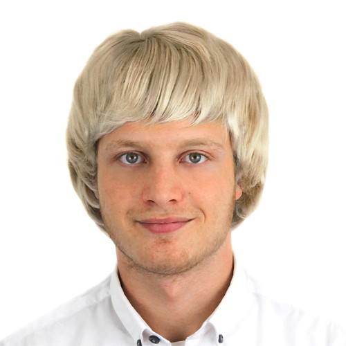 Mens blonde wig adult boyband - blonde,