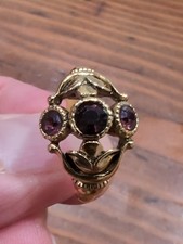 Avon Purple Stone Ring Ornate
