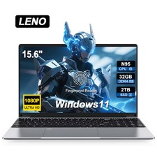 2025 NEW 15.6" Laptop Portable Intel N95 32GB DDR4 2TB SSD 7500mAh Windows11 Off