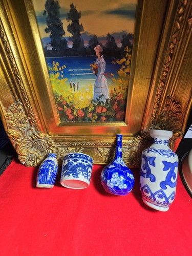 Joblot japonese bud vase - 4x,