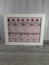Emma Bridgewater 'Love' Framed Sampler, Valentines Gift - Love Fabric Remnant