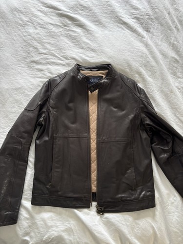 Armani padded leather jacket - padded,