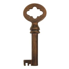 Vintage Bronze GRAMOPHONE / PHONOGRAPH / CABINET Key 1920's 1⅞" - ref.k659