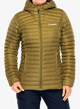 Berghaus UK 16 Women's Nula Micro Jacket In Oak Moss Green 4A000780KV4 - New