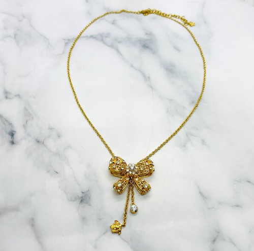 Versace lariat bow rhinestone - lariat,