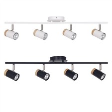 Modern Ceiling Adjustable 4 Head Spot Lamp Downlight Fitting Black or White