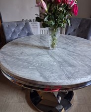 Sylvia grey marble dining