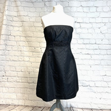 Pepperberry Dress Womens Black Party Crystals Strapless Curvy Glamour UK 12