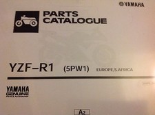 YAMAHA  R1 YZF-R1 PARTS LIST MANUAL CATALOGUE 2001 YZF 5PW1 paper bound copy nos
