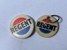 56494 Old Vintage Lapel Badge Advert Garage Gas Petrol Enamel Sign Globe Regent
