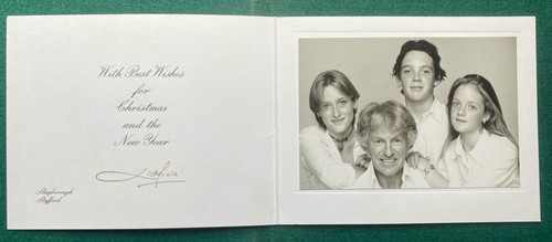 Antique signed christmas card - christmas,