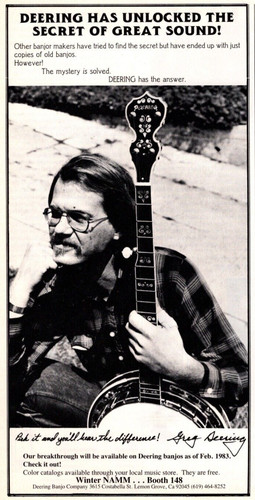 1983 deering banjo - print, ad