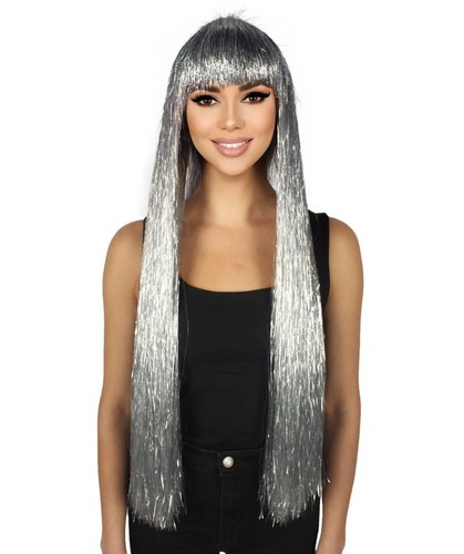 Long tinsel wig for - long,