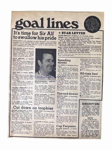 Brian clough autograph derby - brian,