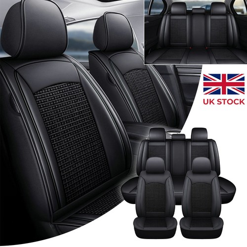 Black leather seats car - pu,