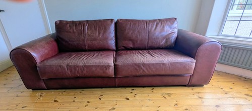 Big red brown leather - big,, red/brown