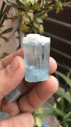 Rough aquamarine crystal - aquamarine,