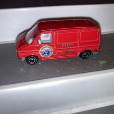 welly 1/64 Vw Transporter T4 van ‘fire dept’ in red  in vgc  loose 