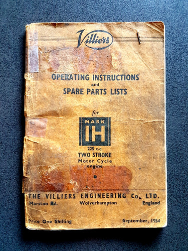 Villiers mark motor cycle - ih,