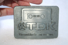 VINTAGE TDK CASSETTE BELT BUCKLE RAD HIP HOP DJ BOOMBOX BREAK DANCE OLD SCHOOL