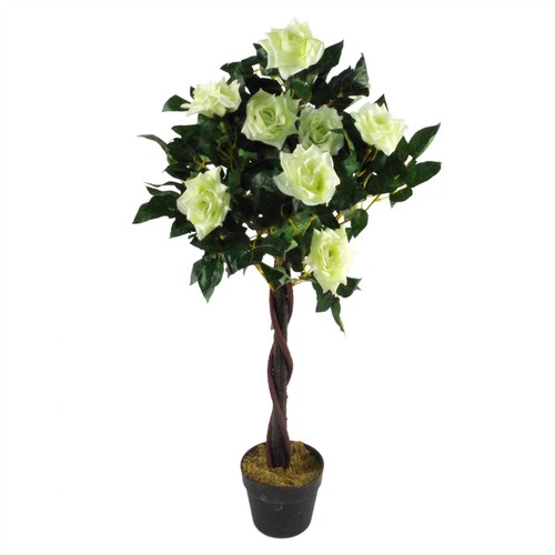Artificial cream rose - cream,