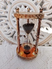 Vintage Silver Plated 3 Minute Egg Timer Hour Glass