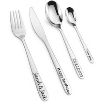 Engraved cutlery set