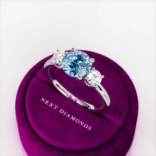 Handmade round blue - round,