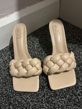 Nude braided strap heels ego