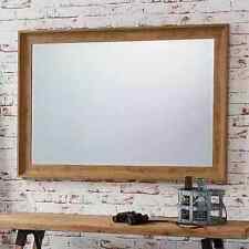 Large Stylish wooden Style walnut brown Wall Mirror Bevelled 60x90cm curve frame