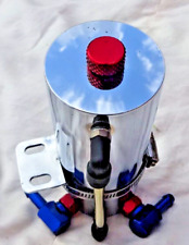 Custom chrome Oil Catch Tank Breather Can Race Track Gauge Streetfighter project