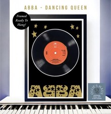 ABBA 'Dancing Queen', Framed 7" Vinyl Single Record, 70s Music Memorabilia
