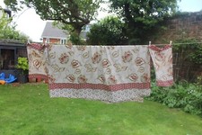 NB762d  Unused Double Duvet Set Red & Gold Very Kalamkari Style Immaculate