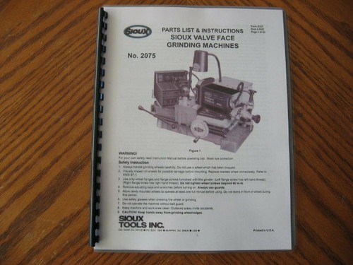 Sioux 2075 valve face grinding - 2075,