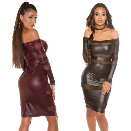 Womens wet look - look, bodycon