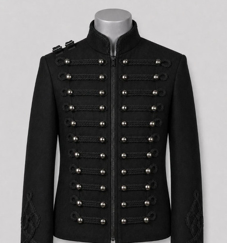 Men military hussar jacket - military,