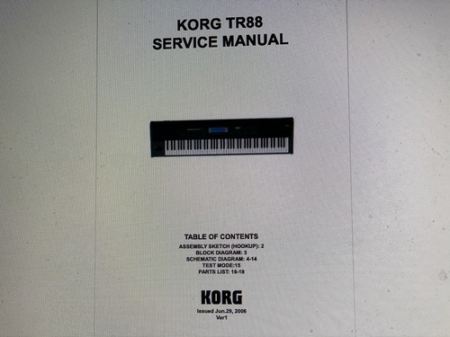 Korg tr88 service manual - ,