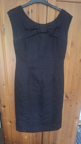 Black lined evening dress - black,