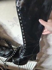 Knee Length Block Heeled Boots