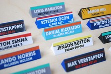 F1 1/18 1.43 Car Name Plates 3D Printed for Display Cases - Read Description
