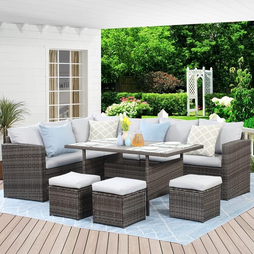 Seater rattan garden sofa - 9,