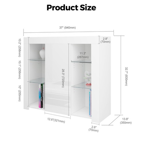 High gloss door sideboard - door,
