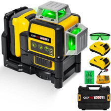 12 Lines 3 Sides*360 Degree Vertical Lines Laser Level Horizontal UK Stock New