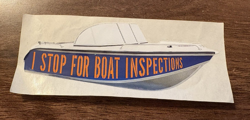 Stop for boat - stop, inspections