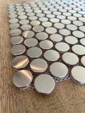 7/8" Penny Tile Round Brushed