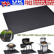 UK BBQ Fire-Resistant Mat Grill Splatter Mat Fireproof Heat Floor Protector Mat