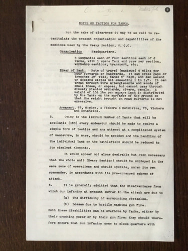 Ww1 somme notes on tactics - ww1, :