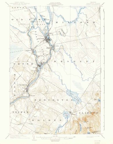 1902 topo map orono - topo, of