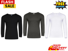 Mens Thermal Long Sleeve Top Underwear Baselayer Ultra Soft Warm Vest Shirt UK