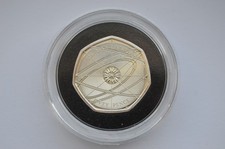 2017 Silver Piedfort 50p Isaac